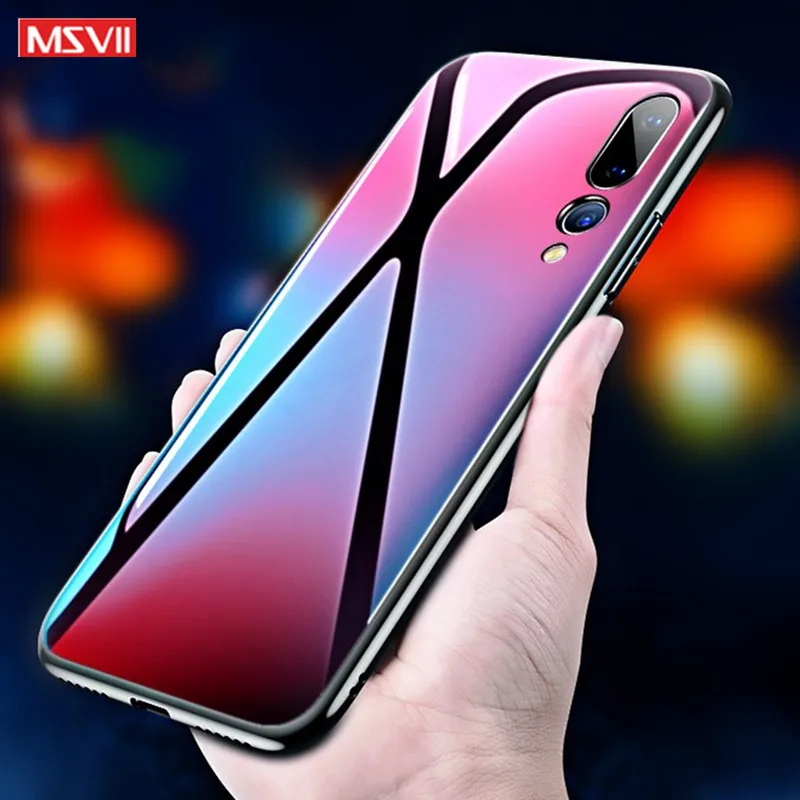 Чехол для Huawei P20 lite Case msvii Роскошный Тонкий силиконовый чехол из закаленного
