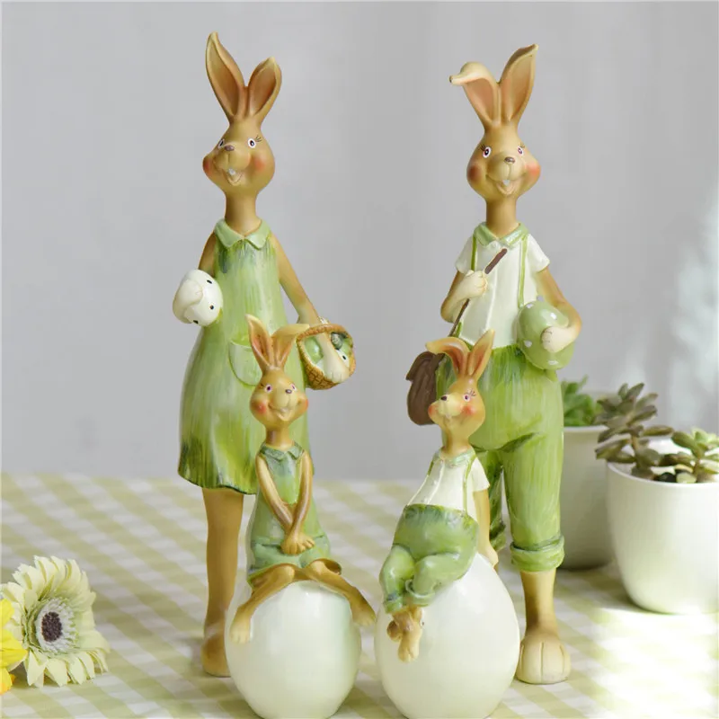 Easter Bunny Decorative Decoration Resin Crafts Mediterranean Home