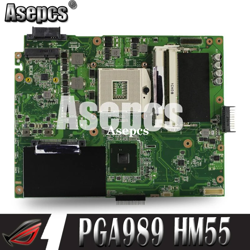 Asepcs K52F материнская плата для ноутбука ASUS K52F X52N A52F K52 Тесты оригинальная материнская плата PGA989 HM55