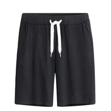 Однотонные х/Б мужские шорты Повседневное Пляж Тонкий Мужские шорты для фитнеса Jogger бермуды Masculina штаны Фитнес Костюмы шнурок