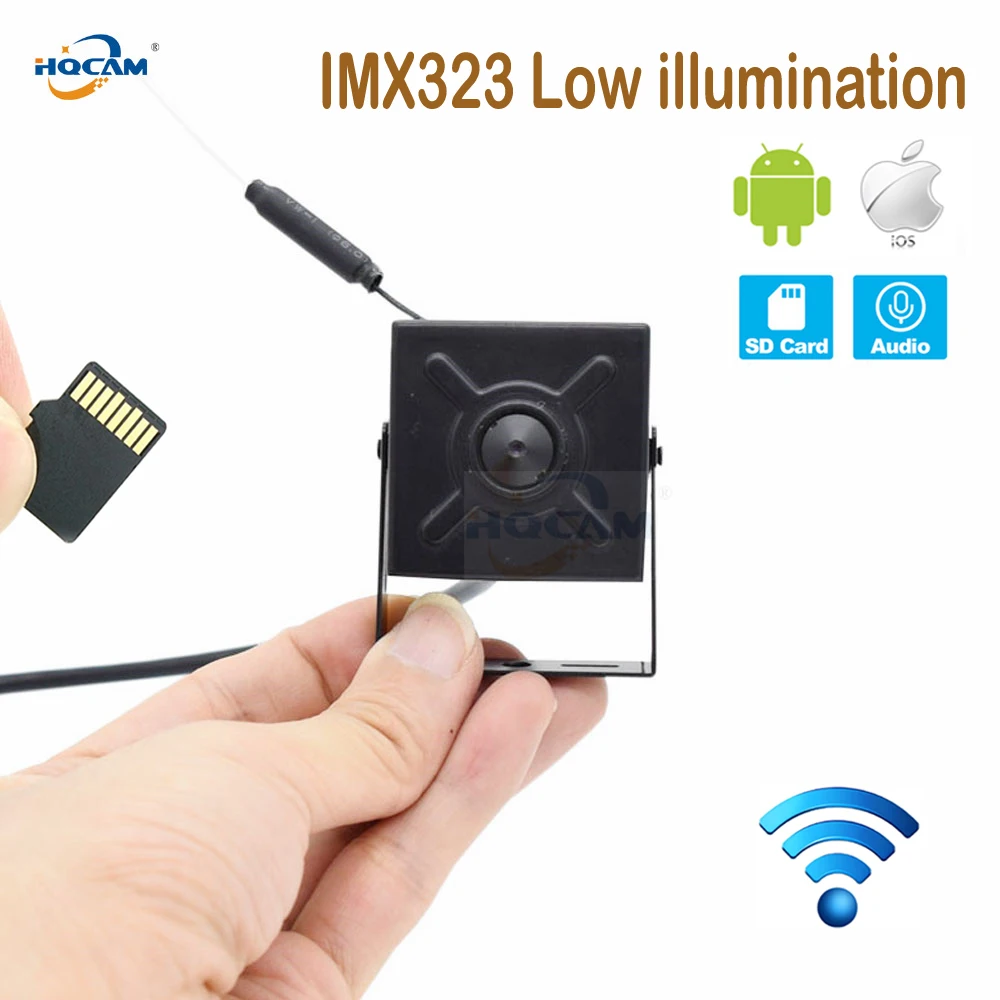 HQCAM CamHi IMX323 Низкая освещенность 1080P аудио мини wifi IP камера для помещений беспроводная камера видеонаблюдения CCTV безопасности Onvif TF слот для карты