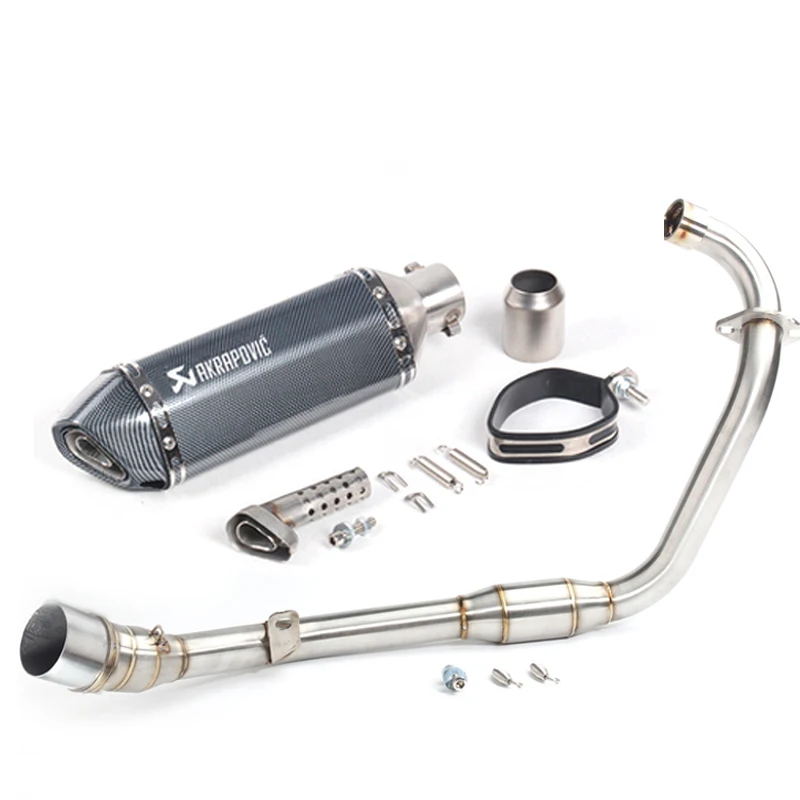 

Motorcycle Modified Exhaust Muffler Laser Marking stainless steel With akrapovic exhaust Connect Pipe MSX125 125cc 150cc