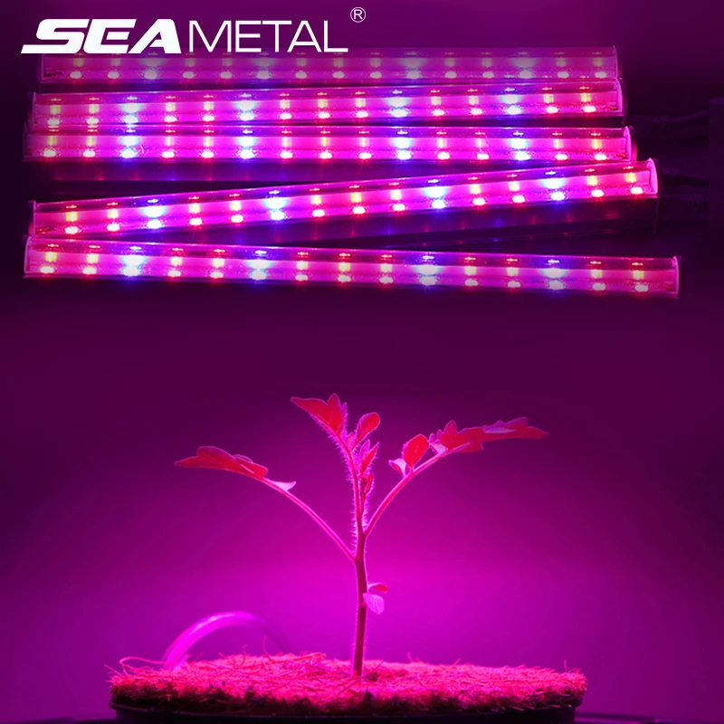 Grow Tent Light 60W Led Grow Light Strip Lamp For Plants Fitolampy Phyto Lamp Two Tube Lights Full spectrum Growth Lamp Flowers