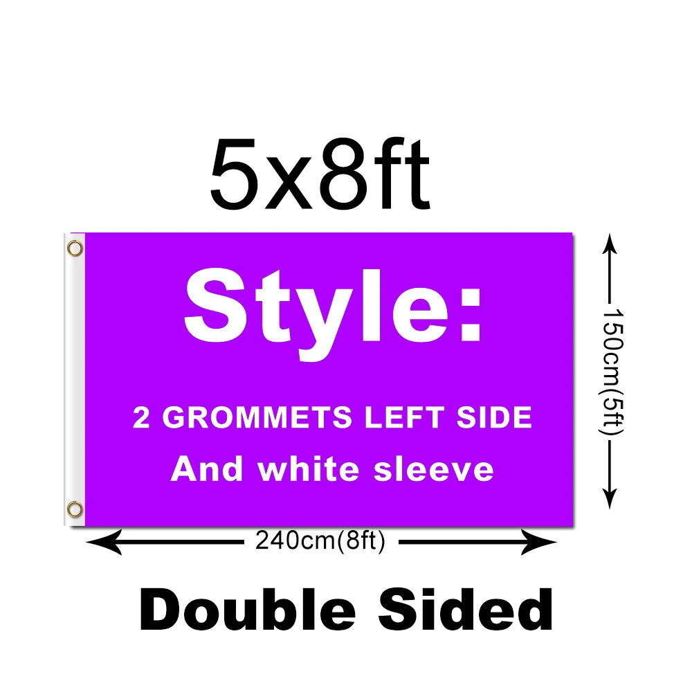 Advanced Custom Digital Printing 3 Layers Polyester 5X8FT Double Sided