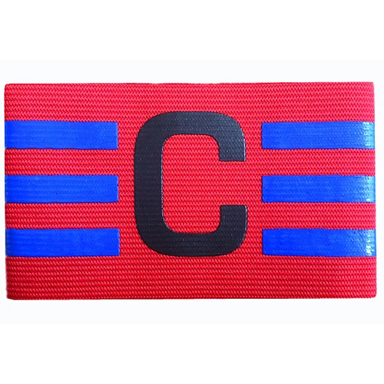 Футбольная повязка капитана футбольного скипера нарукавники хоккейные для регби, спортивных - Цвет: Red