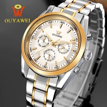 OUYAWEI tourbillon watch luxury automatic mechanical watch men’s Date Week multifunction business army watch horloges mannen