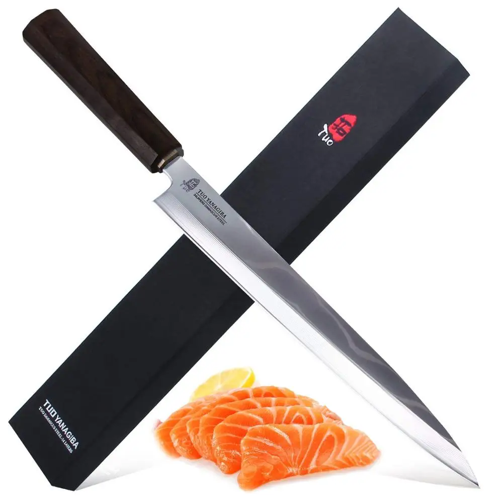 TUO CUTLERY Yanagiba Sashimi Sushi Slicing Knife Japanese VG10 Damascus