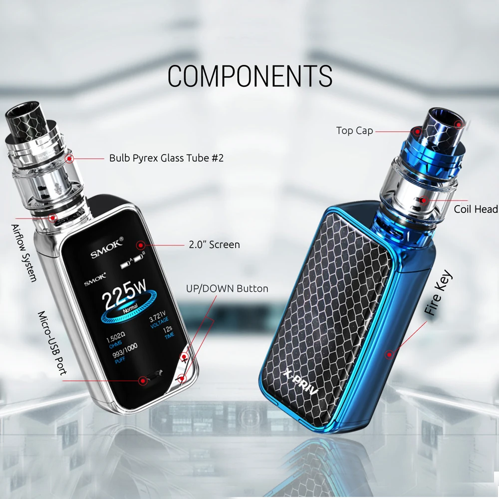 100% Original SMOK X-PRIV Kit 225W X PRIV Mod With TFV12 Prince Tank 8ml Atomizer Vaporizer Electronic Cigarette VAPE Kit E cig 100% Original SMOK X-PRIV Kit 225W X PRIV Mod With TFV12 Prince Tank 8ml Atomizer Vaporizer Electronic Cigarette VAPE Kit E cig