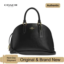 COACH Quinn ранец из перекрестной лакированной кожи(черный/золотой) Роскошные сумки для женщин сумки дизайнер от Coach