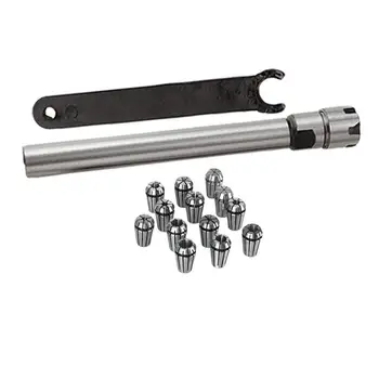 

New 15Pcs/Set ER11 Spring Collet + CNC Mill C12-ER11M-100L Straight Shank Chuck with Wrench