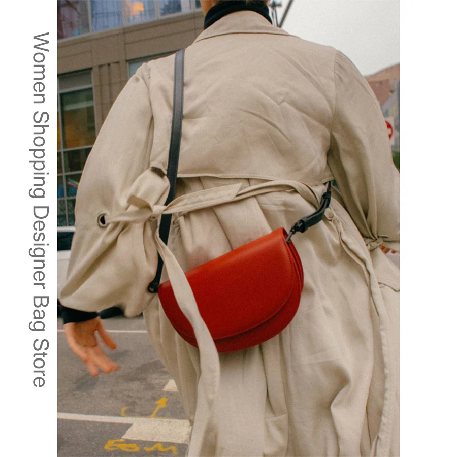 

Women's Bags Shoulder Bag 2019 New Summer Saddle Small Flap Bags Quality PU Semicircle Purses and Handbags Women Messenger Bags