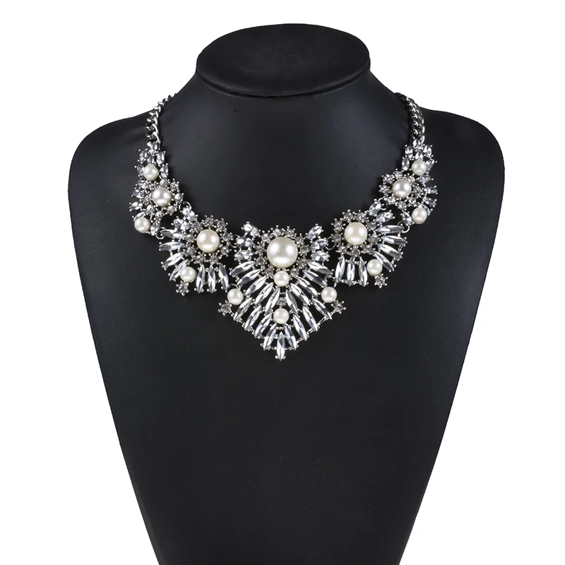 

PPG&PGG Fashion Jewelry Simulated Pearls Collar Chokers Necklace Pendant Women Wedding Statement Necklace Wholesale