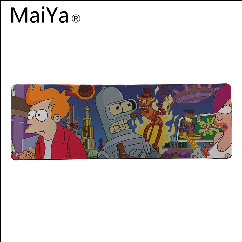 Maiya Высокое качество аниме Futurama красивый коврик для мышки в стиле аниме большой коврик для мыши клавиатуры коврик - Цвет: Lock Edge 40X90cm