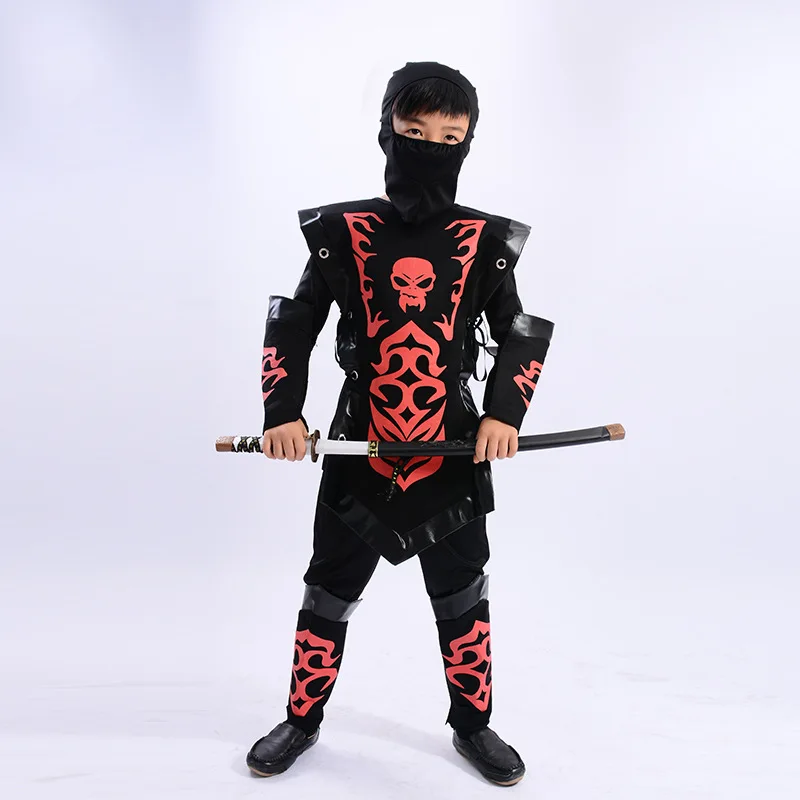 brave cute ninja outfit girl