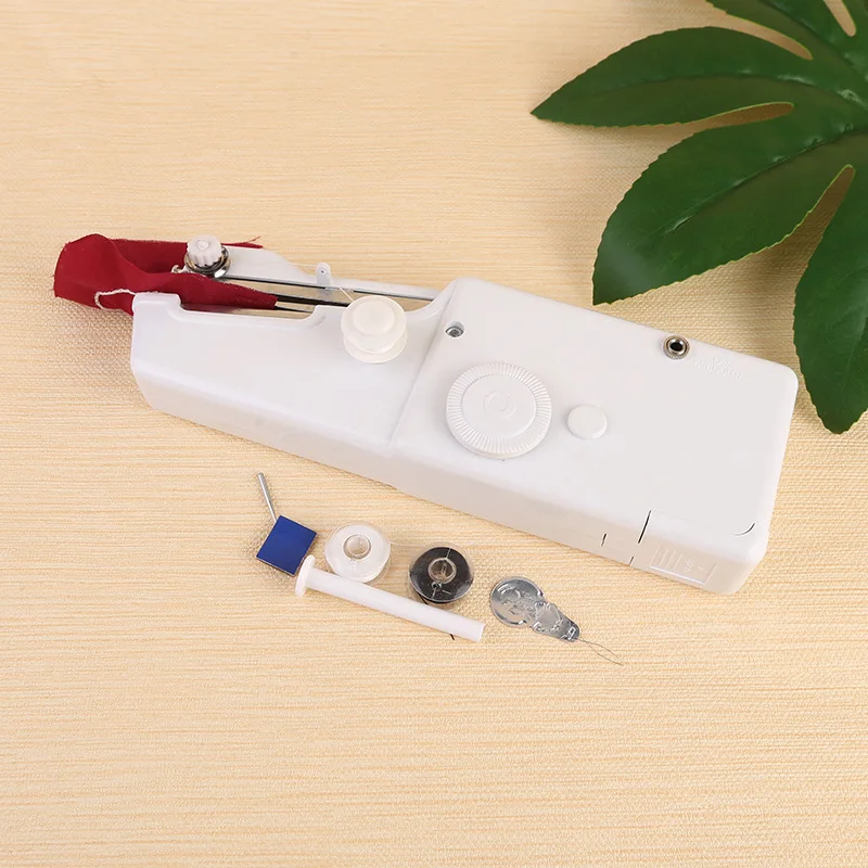 Portable Mini Handheld Sewing Machines Handy Stitch Clothes Fabrics Sew Needlework Cordless Electric household Sewing Machine  (4)