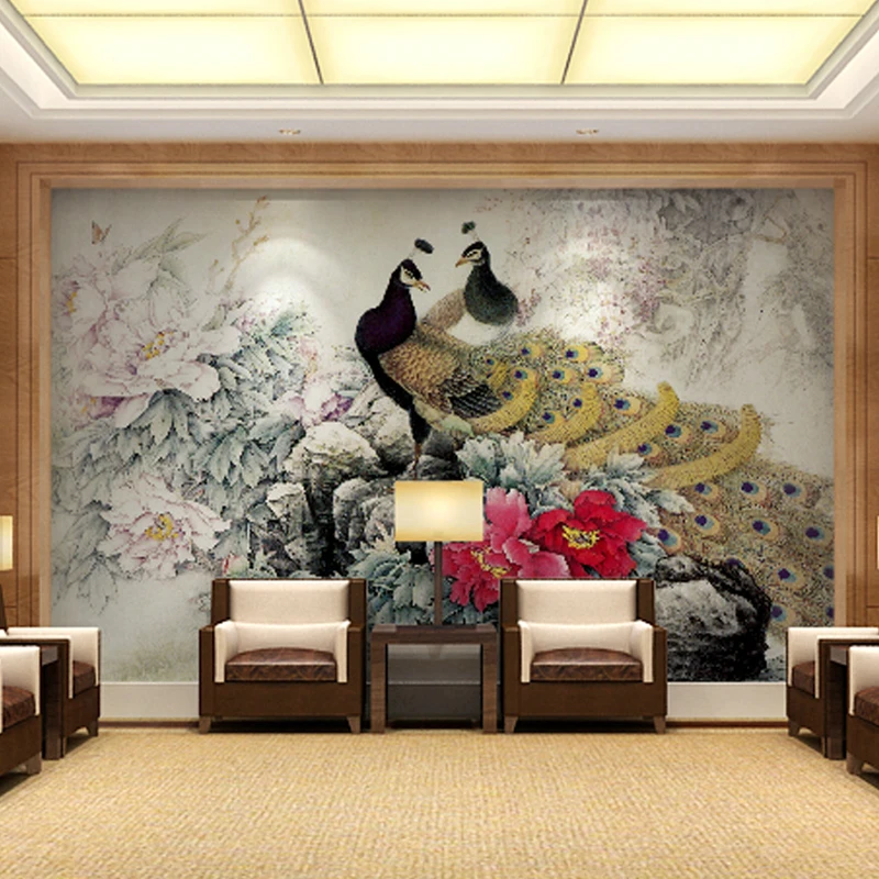 

Custom 3d mural wallpaper 3D living room TV background sofa bedroom non-woven fabric wallpaper flower blossoming custom mural