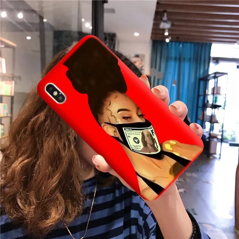 Funny Black Head Girl Phone Case Make Money Not Friends Women For iPhone 11Pro Max X XR XS 8 7 6s Plus Candy Red Silicone Cover