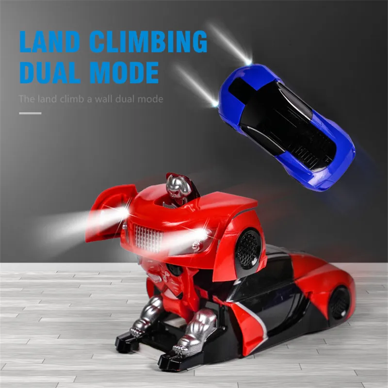 2019 Wall Climbing RC Car 2IN1 Transformation Rotating Stunt Cars Deformation Antigravity Machine Wall Remote Control Racer Toys