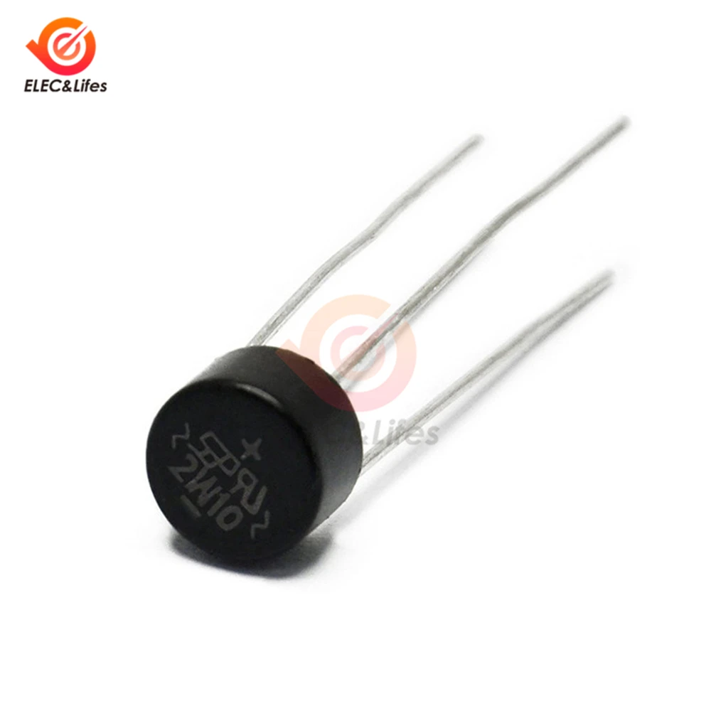 

10PCS NEW 2W10 2A Bridge Diode Rectifier 4 Pin Full Wave 2 Amp 2W Electronic Chips