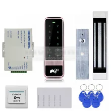 DIYSECUR 125 KHz Leitor RFID Porta Teclado Sistema de Segurança Controle de Acesso Senha Toque Kit Fechadura Magnética
