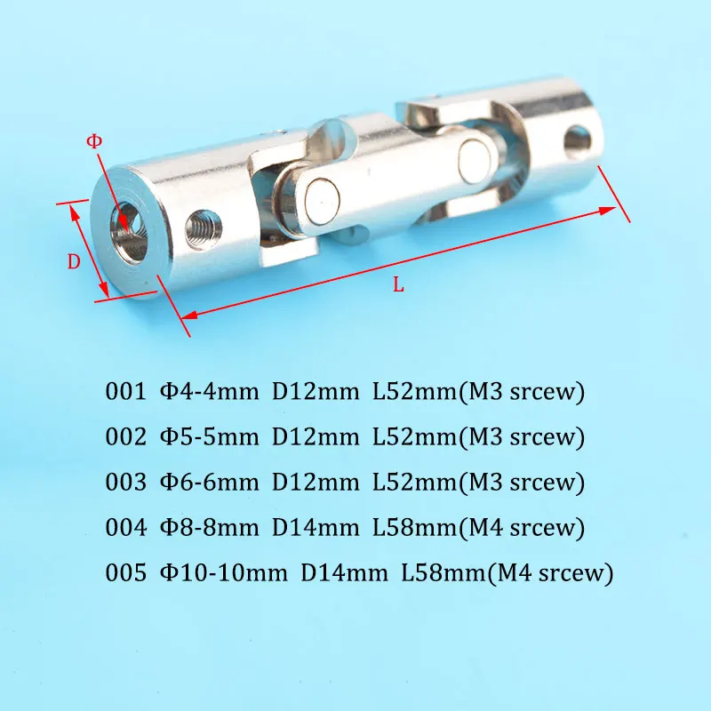 Details about   Double Joint Cardan Joint Metal Universal Gimbal Coupling for RC Model Boats Car 