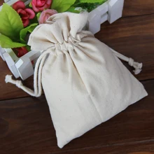 Wholesale seed bags 100% cotton canvas bag tote drawstring sack tea thick