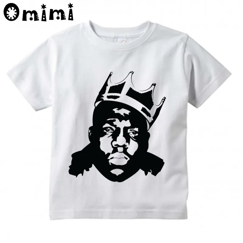 Детская Notorious B.I.G. America хип-хоп Рок Star Biggie дизайнерские топы для мальчиков/девочек Повседневная футболка детская крутая белая футболка