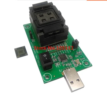 

eMMC153/169 test socket with USB interface Reader size 12x18 Pitch 0.5mm for BGA169 BGA153 nand flash testing Clamshell