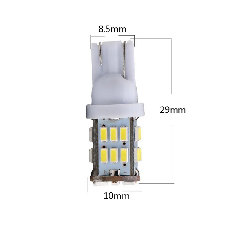 Keyecu 50 шт. T10 3014 30-SMD 194 168 2825 W5W Белый светодиодный Освещение лампы для Номерные знаки для мотоциклов подкладке Географические карты купол сторона габаритный фонарь