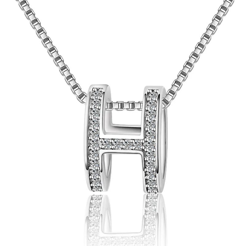 white pendant OMHXFC/, Европейская мода, для женщин, для вечеринки, дня рождения, свадьбы, H AAA, циркон,, S925, серебряная подвеска, кулон PD109 - Цвет камня: white pendant
