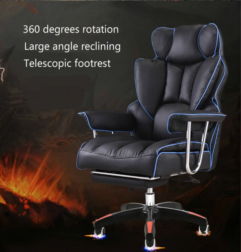 Thicken Office Chair Sumptuous Boss Stool Lifted and Rotation Gaming Chair with Footrest Reclining Household Computer Chair