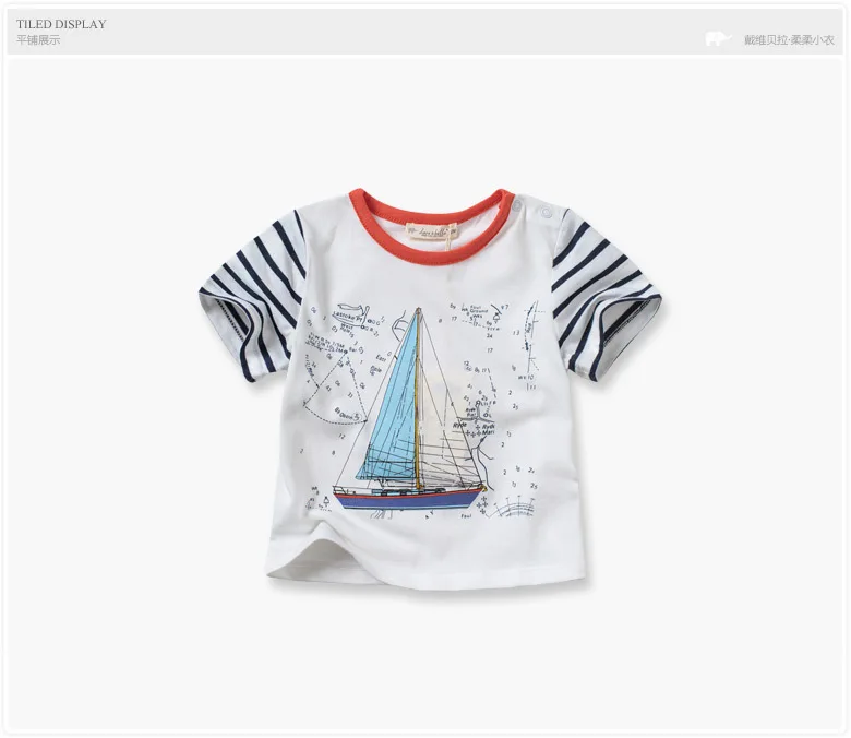2015 Summer Baby Tops striped T-shirt | Мать и ребенок