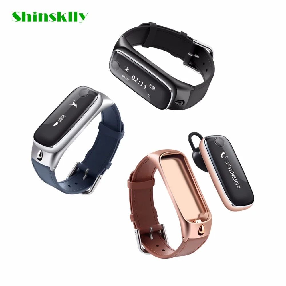 

Original M6 Smart Bracelet Wristband Detachable Bluetooth Earphone Band smartband waterproof Sleep Monitor for IOS Android phone