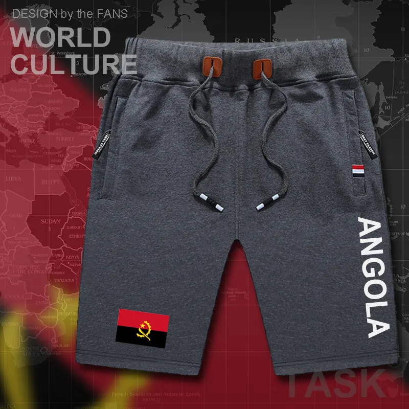 

Republic of Angola Angolan mens shorts beach man men's board shorts flag workout zipper pocket sweat bodybuilding 2017 new AGO