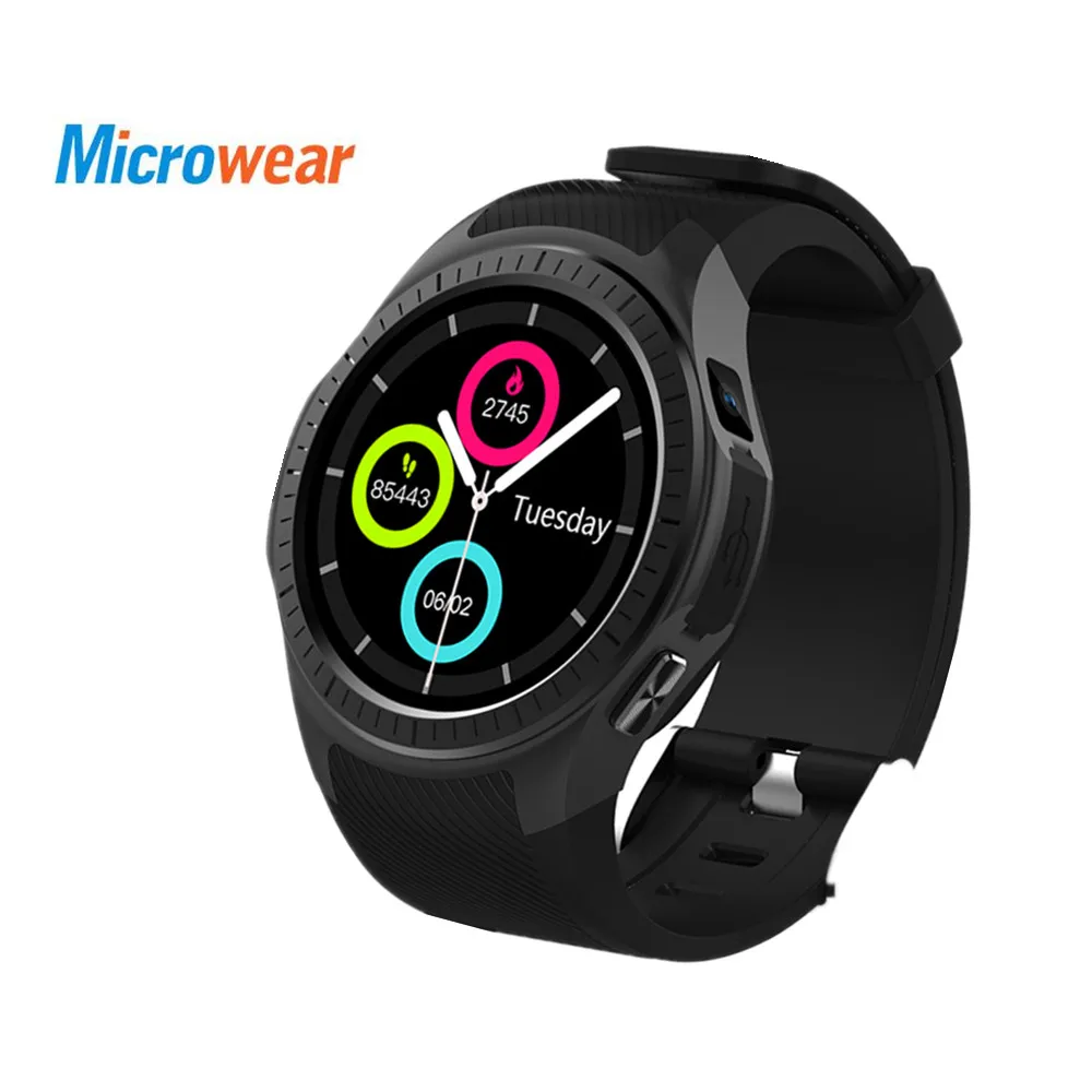 

Microwear L1 Smartwatch Phone 1.3 Inch Bluetooth GPS Heart Rate MTK2503 2G Wifi 0.3MP Camera Smartwatch Support Android IOS