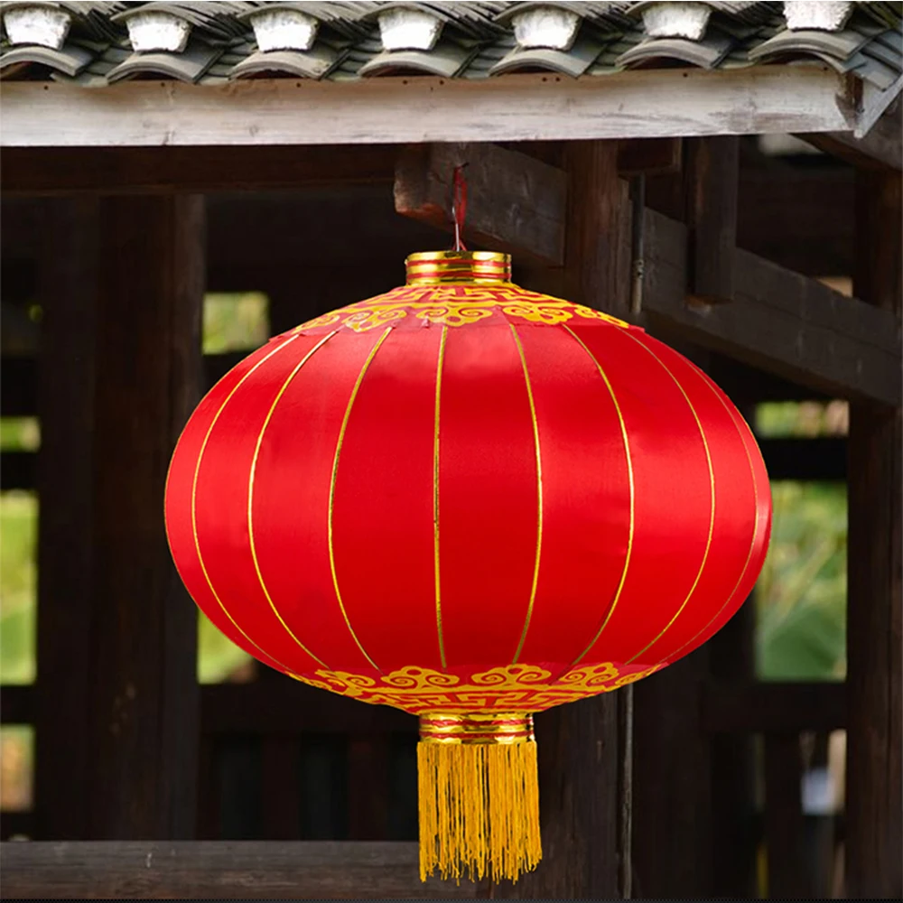 1 шт. китайский новогодний фонарь год Chinatown, Красные праздничные фонари балкон открытый водонепроницаемый Свадебный на заказ шелк