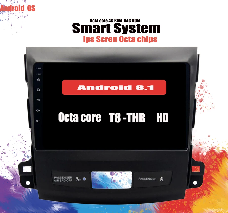 Excellent AutoRadio 1 Din Android 9.1 Car DVD Player For  Mitsubishi Outlander 2006 - 2013 Cassette Carplay SIM lte GPS Navigation BT Wifi 0