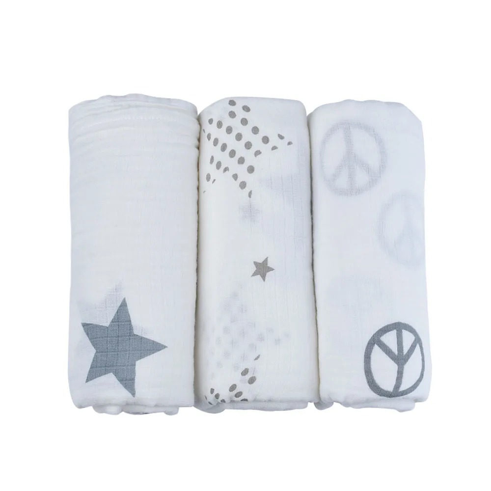 Billig Hohe Qualität Neugeborenen Weichen Musselin Swaddle 100% Organische Baumwolle Baby Decken Bad Turm Baby Bettwäsche Wrap Baby Blankes