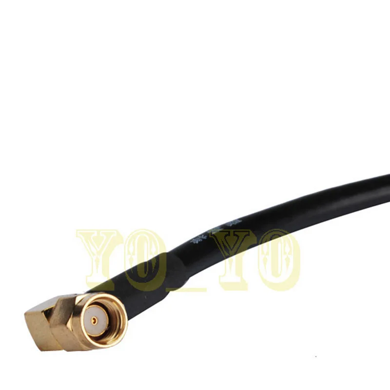

ALLISHOP RP-SMA female bulkhead to RP- SMA male right angle Connector LMR195 15M External WiFi Wireless Antenna Extension Cable