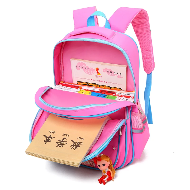 Новинка 2019 года девушки ортопедический школьный портфель комплект розовый мультфильм девушка узор малыш кружево жемчужный Рюкзак Студент
