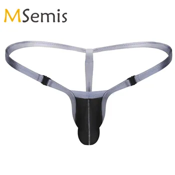

Swimwear Mens Gymnastic Swimsuit Bikini G-string for Swimming Underwear with Bulge Pouch Free Buckle Low Rise Stretchy Swimwear