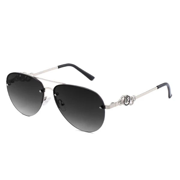 Высококачественные модные женские поляризованные солнцезащитные очки высокого качества очки с оправой из сплава оправа Пилот Солнцезащитные очки женские роскошные Оттенки UV400 RF96 - Цвет линз: C1 Gray Lens