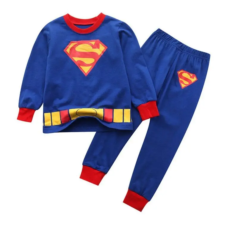 Детский Пижамный костюм с героями мультфильмов одежда для сна для маленьких мальчиков осенние пижамные комплекты для девочек детская повседневная одежда для отдыха для мальчиков Детский костюм rt - Цвет: color at picture