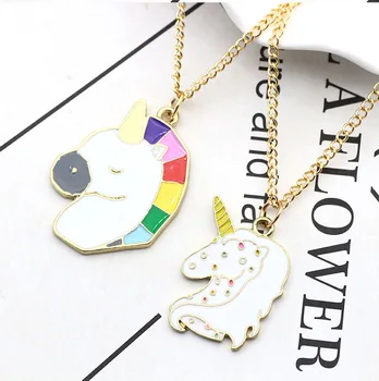 

12pcs/lot Korea Stylish Flying Unicorn Rainbow Necklace Hanging Accessories Birthday Festival Party Take home Favors Gifts