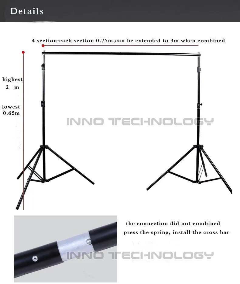 Inno Новое поступление фотостудия фоновая поддержка 3 м x 2 м фоновая стойка наборы с бесплатным фоном Высокое качество Горячая Распродажа PSBS2