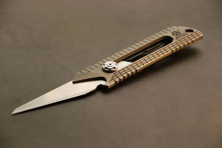 EDC One Ultra-thin And Lightweight Titanium Alloy Utility Knife 2 Generations One-hand Opening And Closing  M390 Steel