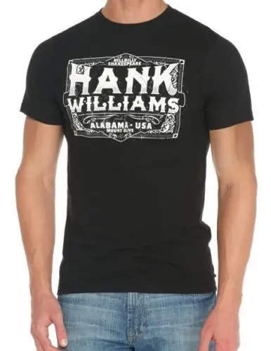 Мужская футболка с круглым вырезом Hank Williams Alabama 100% аутентичная надписью Whiskey