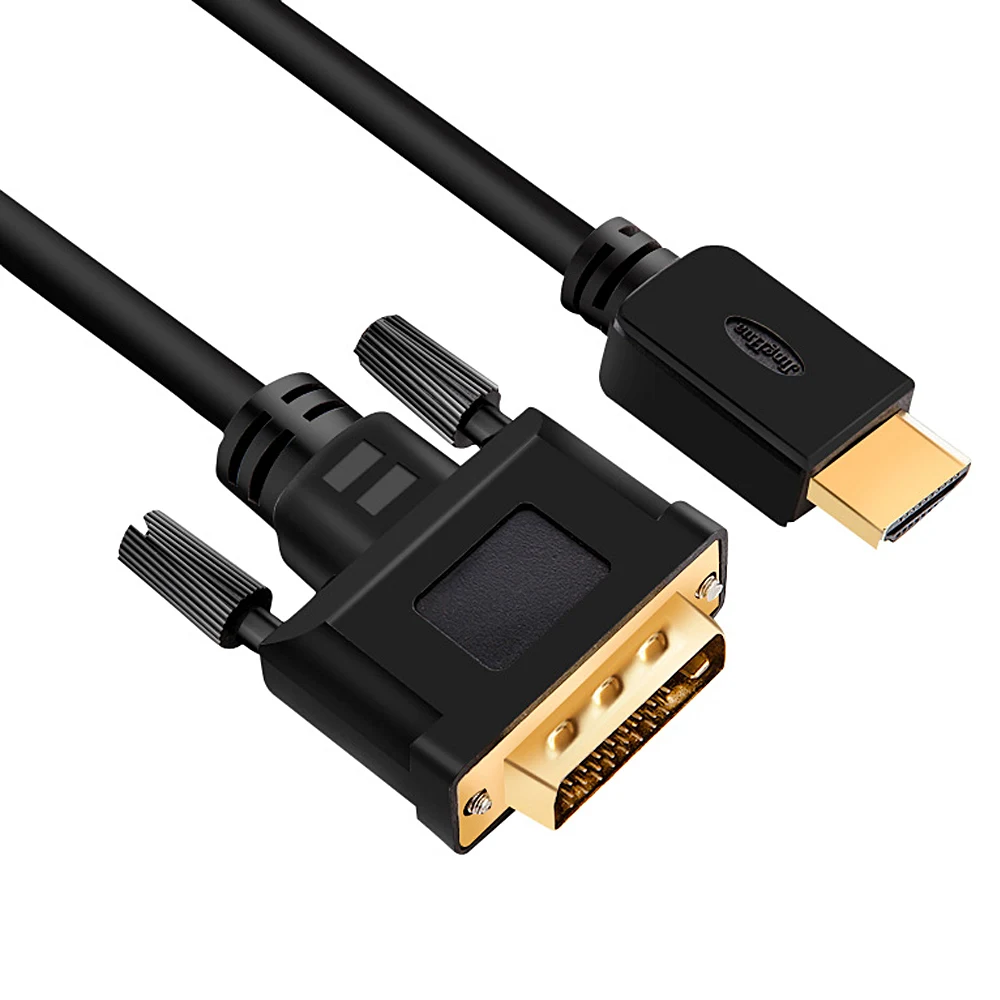 Dvi к Hdmi конвертер 4K Dvi-d к Hdmi pin адаптер двунаправленный DVI D Мужской к HDMI кабель конвертер к DVD lcd HDTV xbox 3 м - Color: BALCK