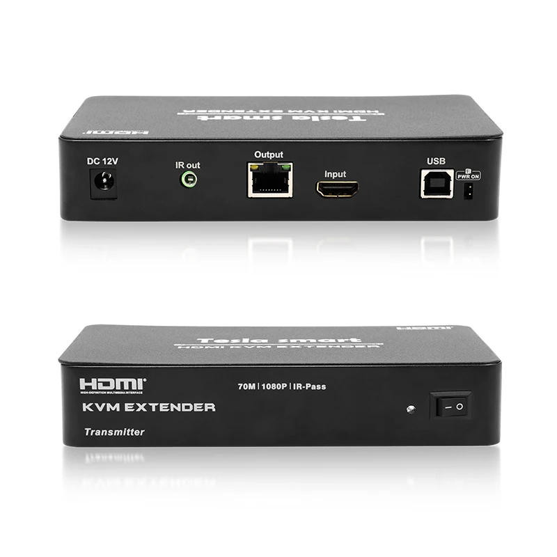 Tesla smart Multi-function HDMI KVM Extender 70 м USB HDMI IR KVM + аудио удлинитель по CAT5e/6 (1 удлинитель TX + 1 удлинитель RX)