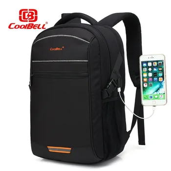 

Cool Bell Laptop bag for 15.6"17.3" Laptop Backpack USB charging Business bag Leisure bag student bag free shipping
